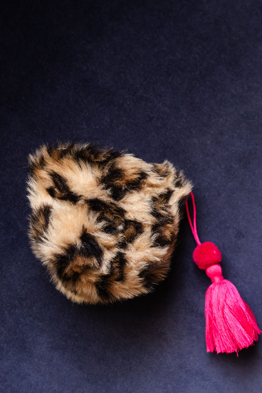 faux fur coin purse