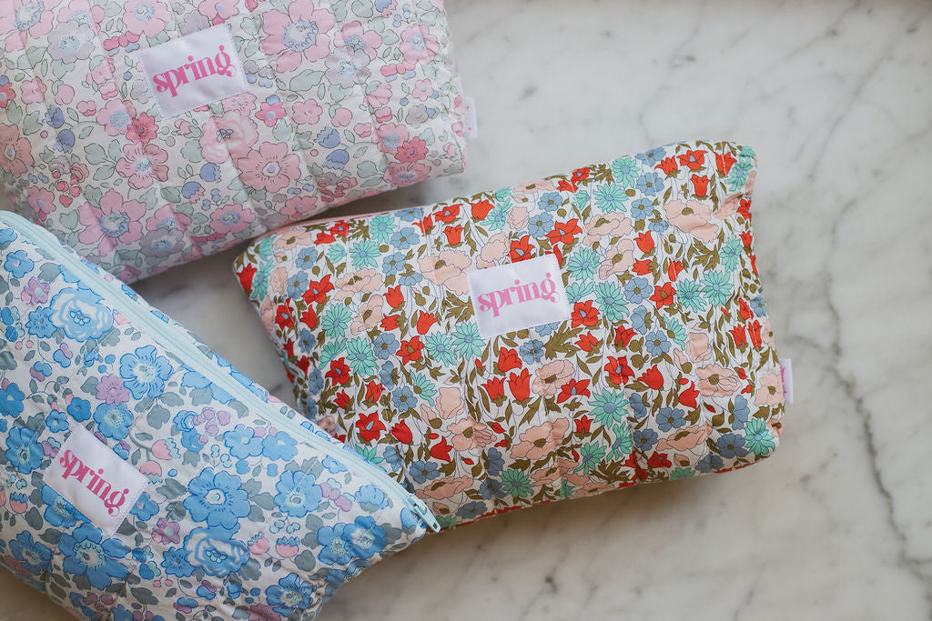 ruby red cosmetic bag
