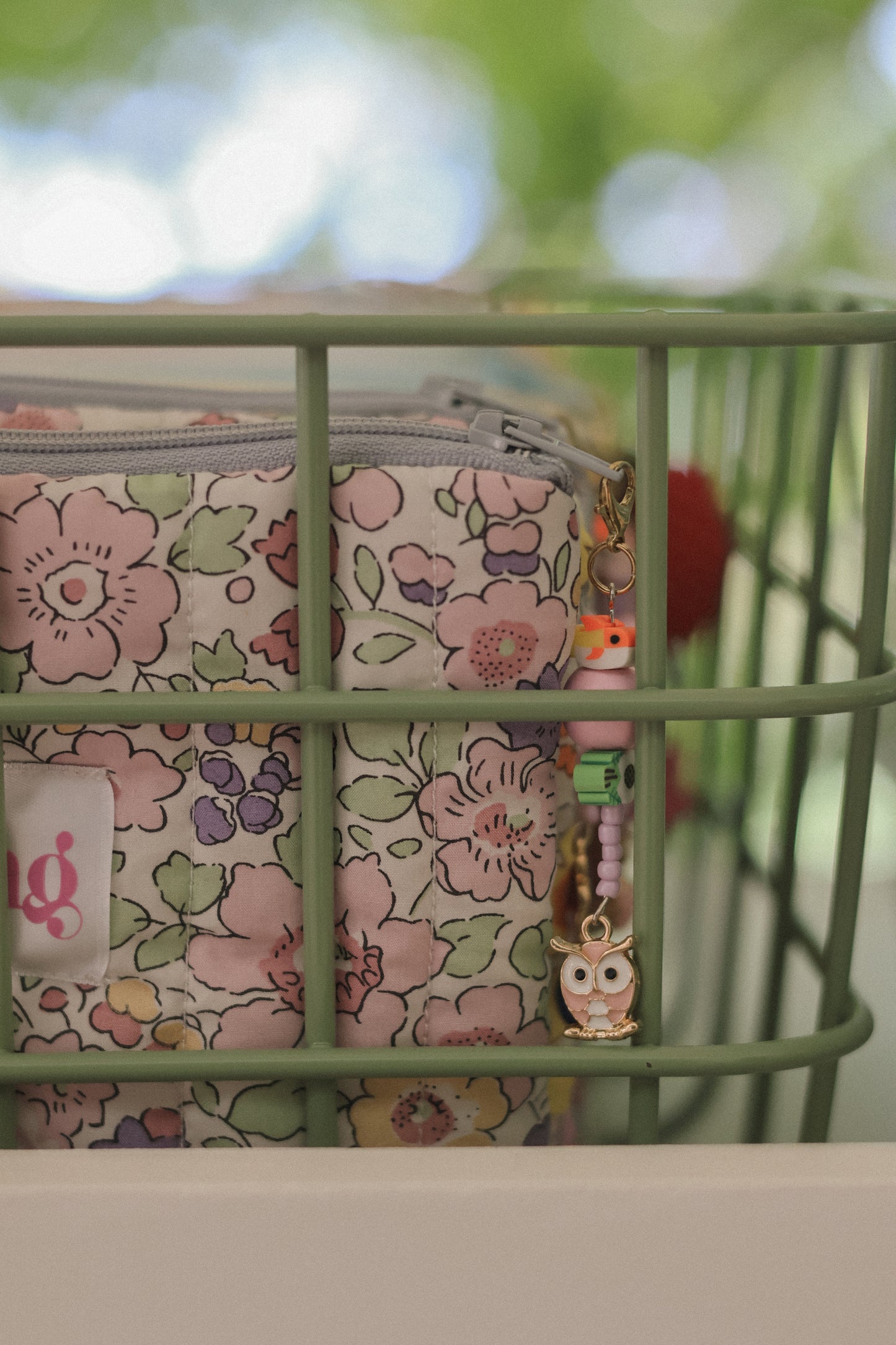 Make-up pouch with frill or charms