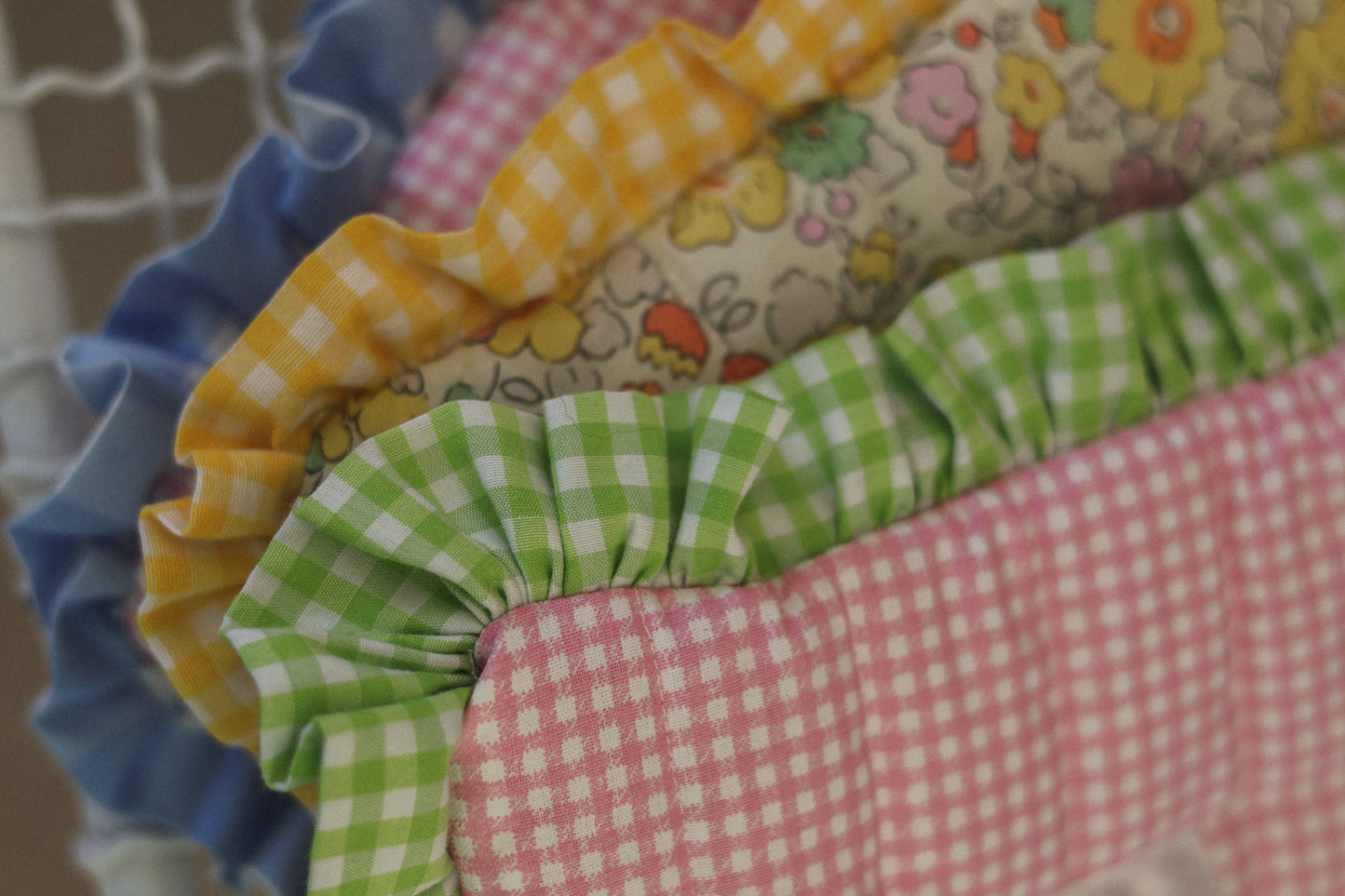 Make-up pouch with frill or charms