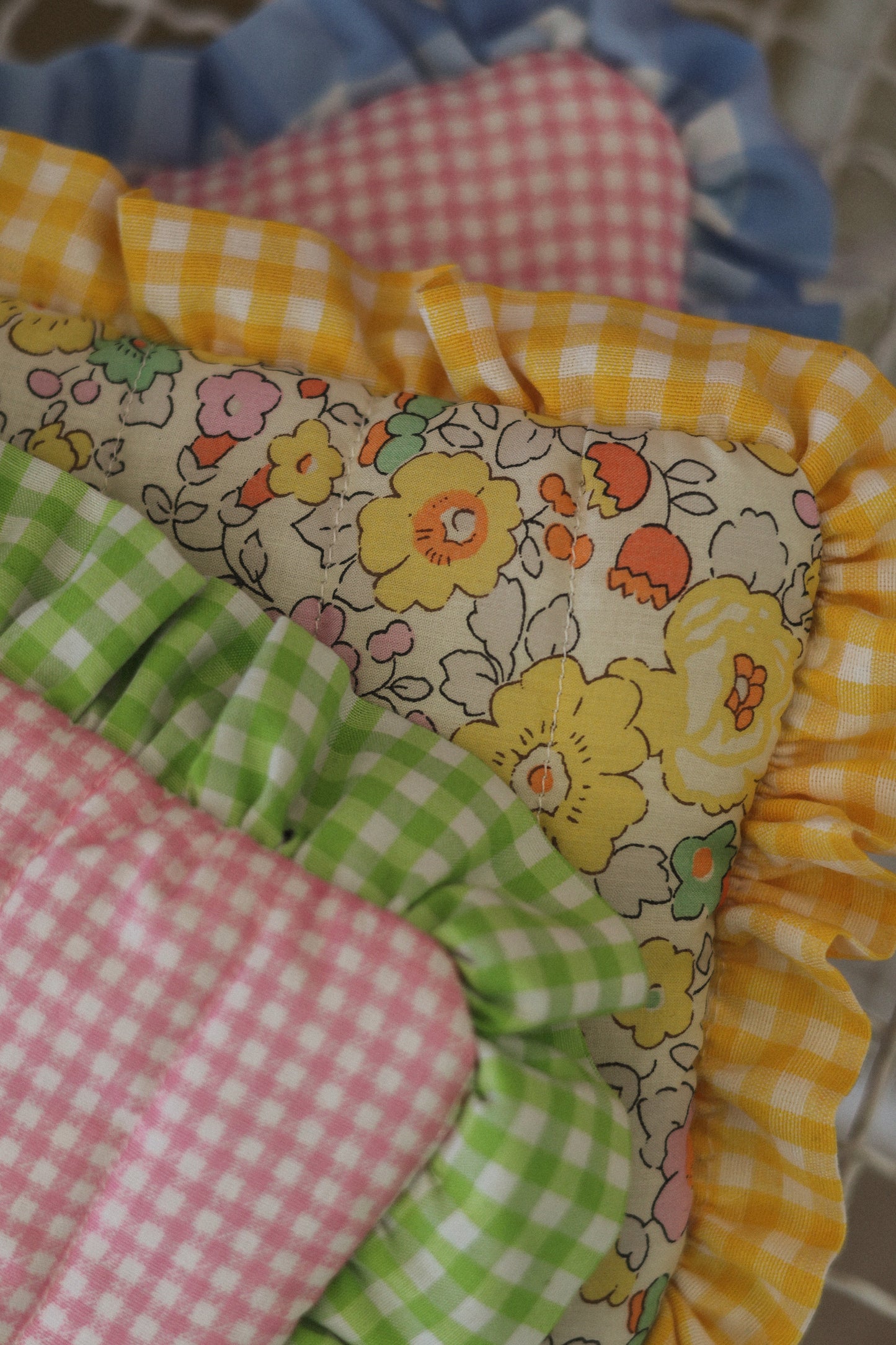 Make-up pouch with frill or charms