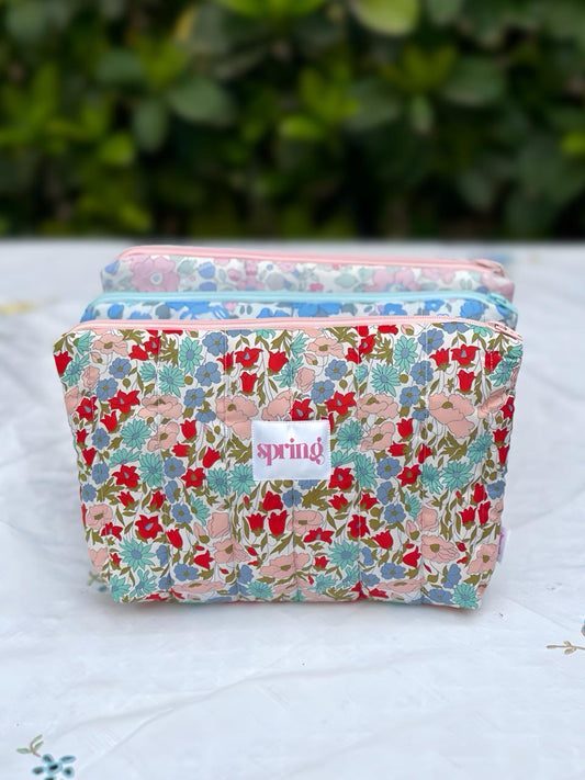 ruby red cosmetic bag